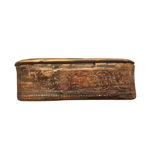 Antique Birch Bark Wooden Snuff Box. Sweden. 19th Century - Picture 9 of 10